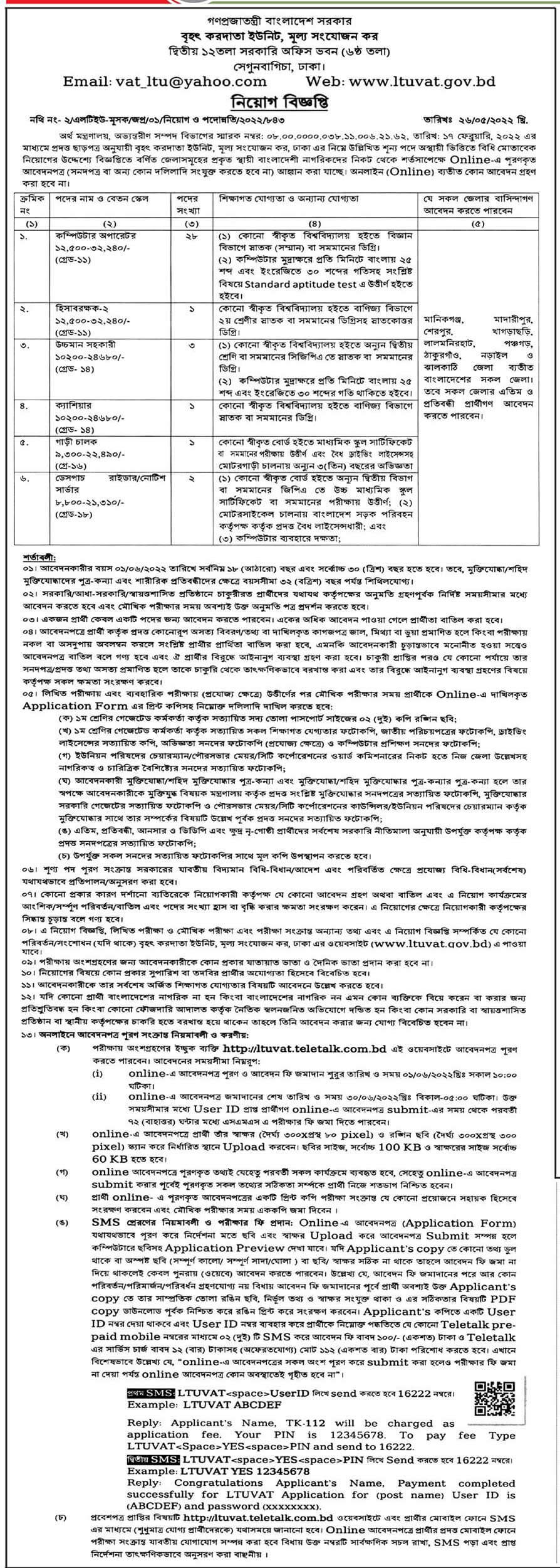 ইনকাম ট্যাক্স নিয়োগ বিজ্ঞপ্তি 2022
